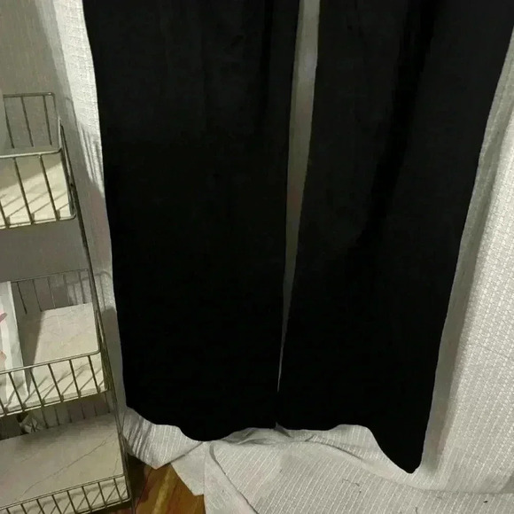 Boston Proper Women’s 10 Black Side Zip Wide Leg Dress Pants Front Pockets Work - Picture 8 of 15
